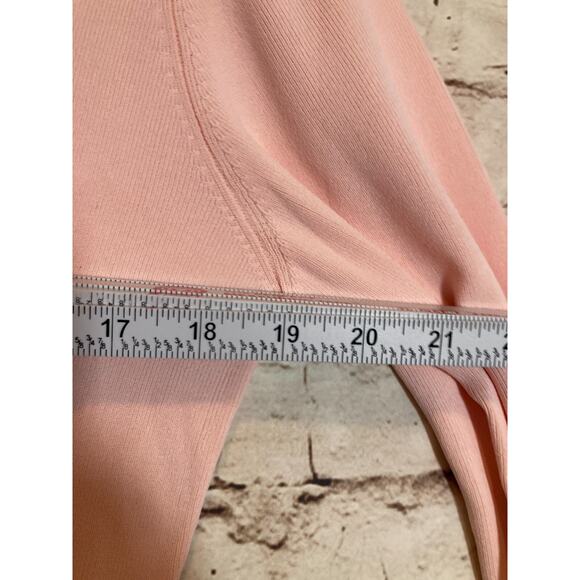 SML Design Top Womens Large Baby Pink Santana Knit Asymmetric Neckline‎ Stretch - Picture 8 of 13